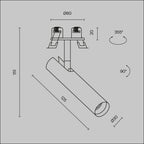 Światło punktowe Technical Focus T IP20 x C141RS-L125-6W3K-W | Biały