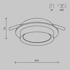 Światło punktowe Technical Hoop IP20 1xGX53 DL086-GX53-RD-B | Czarny
