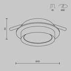 Światło punktowe Technical Hoop IP20 1xGX53 DL086-GX53-RD-BG | Czarny