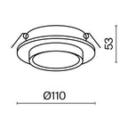 Światło punktowe Technical Hoop IP20 1xGX53 DL086-GX53-RD-BG | Czarny