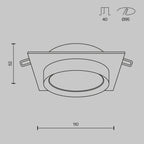 Światło punktowe Technical Hoop IP20 1xGX53 DL086-GX53-SQ-W | Biały