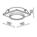 Światło punktowe Technical Hoop IP20 1xGX53 DL086-GX53-SQ-W | Biały
