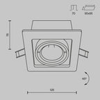 Światło punktowe Technical Metal Modern IP20 1xGU10 DL008-2-01-B | Czarny