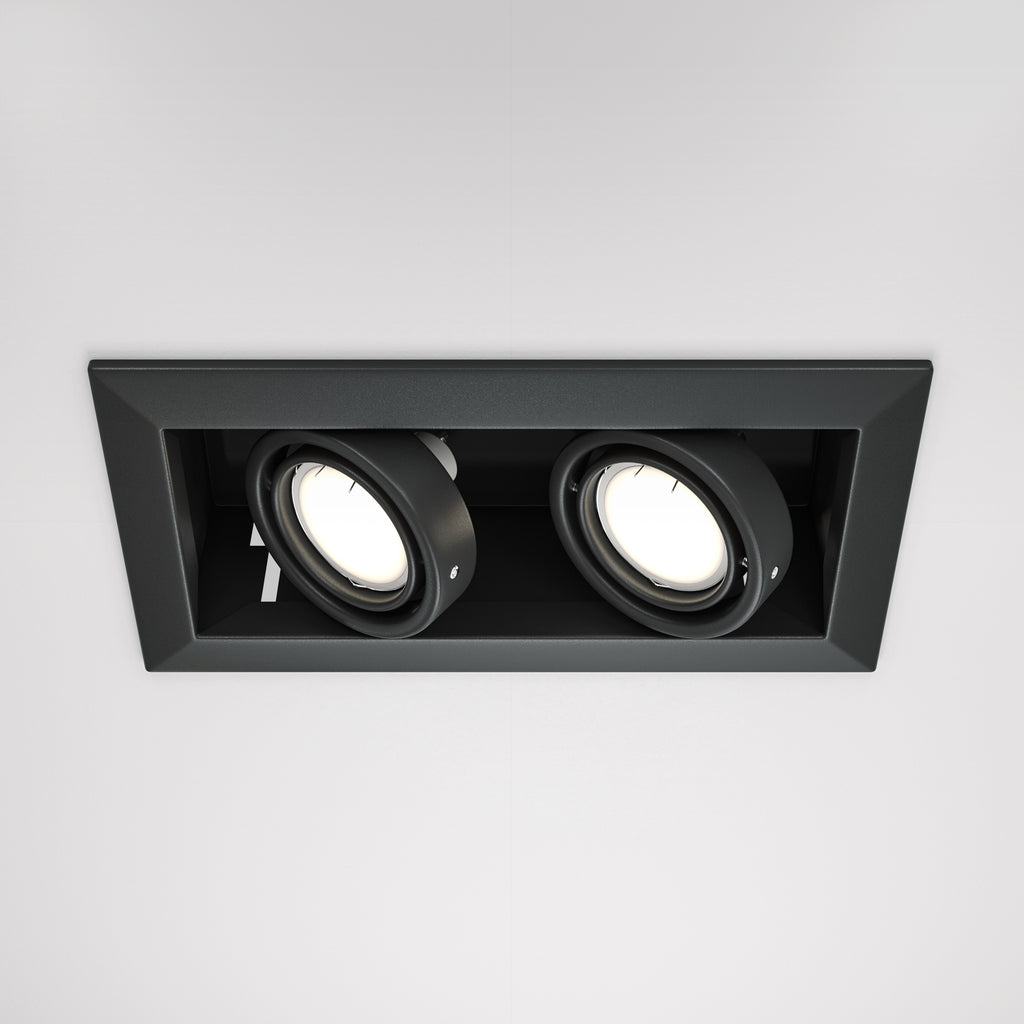 Światło punktowe Technical Metal Modern IP20 2xGU10 DL008-2-02-B | Czarny