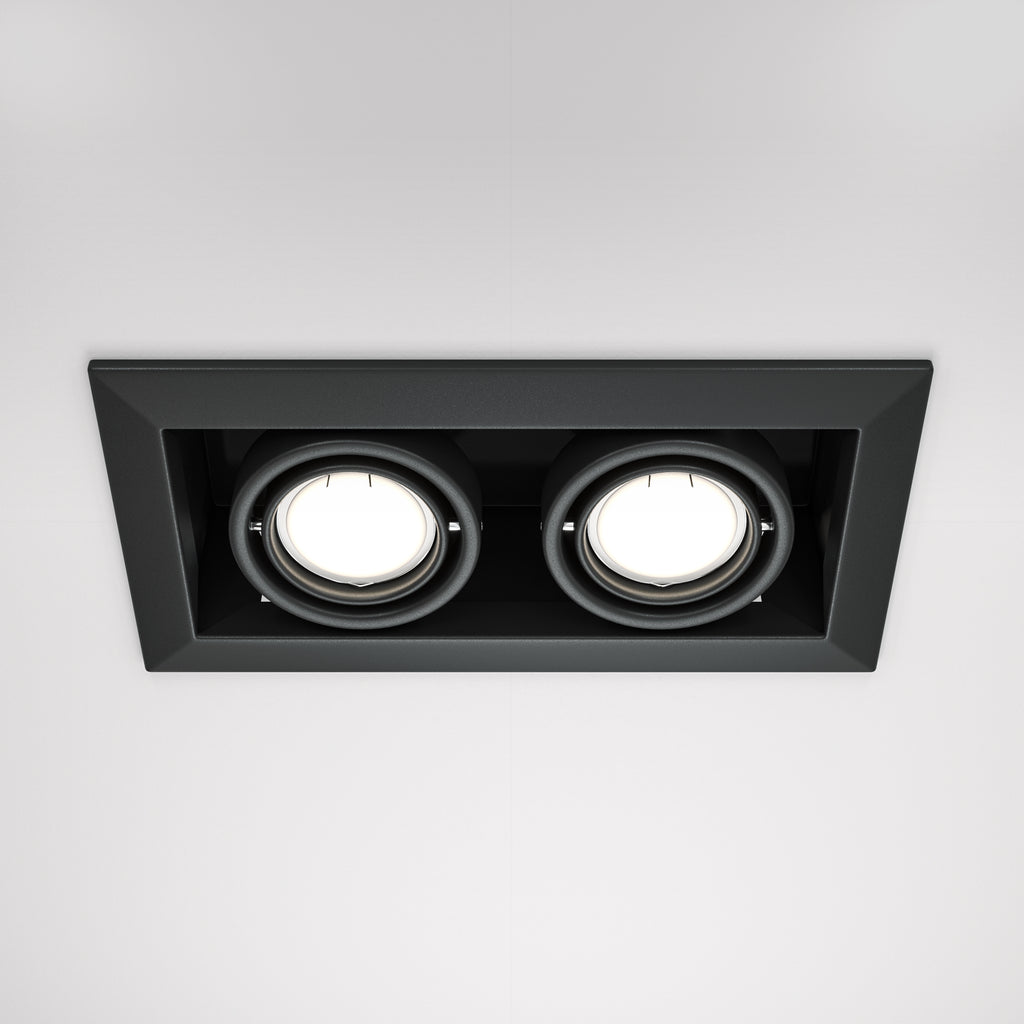 Światło punktowe Technical Metal Modern IP20 2xGU10 DL008-2-02-B | Czarny