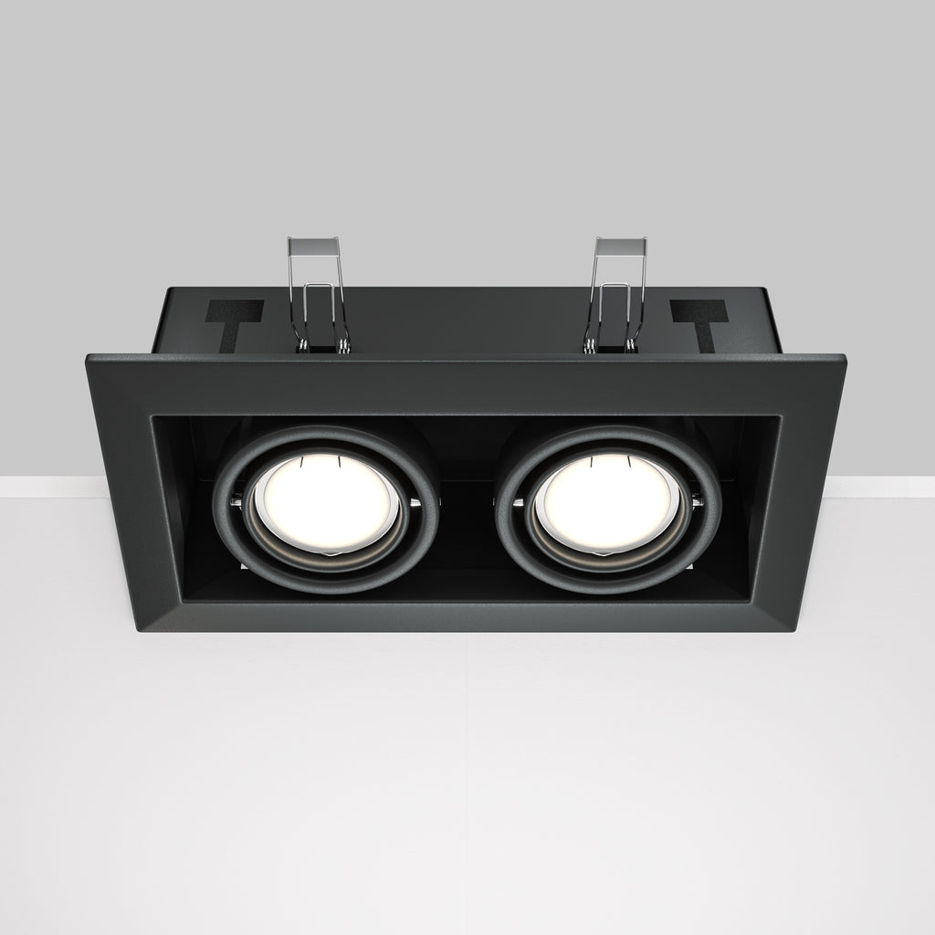 Światło punktowe Technical Metal Modern IP20 2xGU10 DL008-2-02-B | Czarny