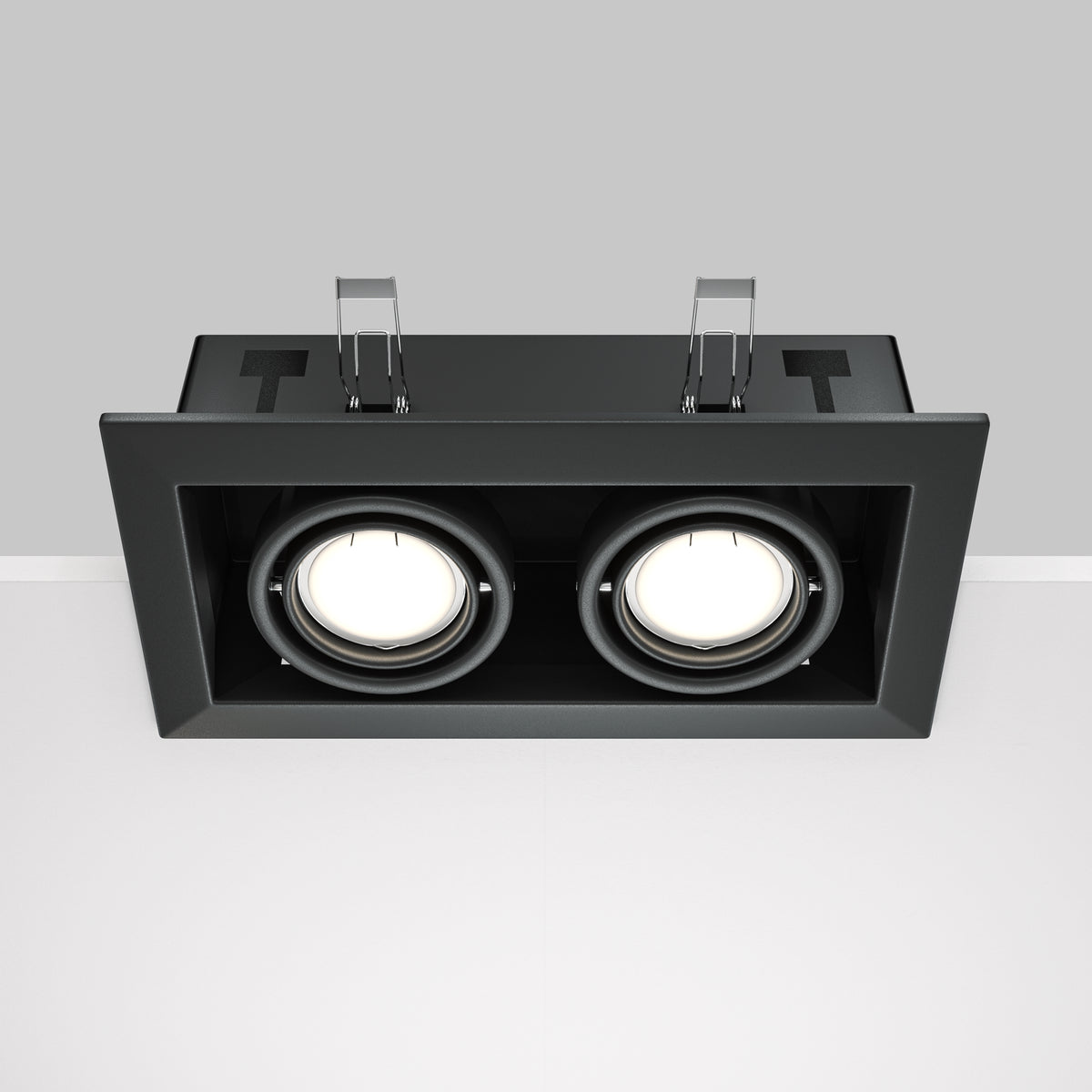 Światło punktowe Technical Metal Modern IP20 2xGU10 DL008-2-02-B | Czarny