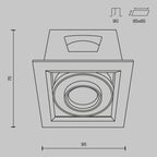 Światło punktowe Technical Metal Modern IP20 x DL093-01-10W3K-B | Czarny