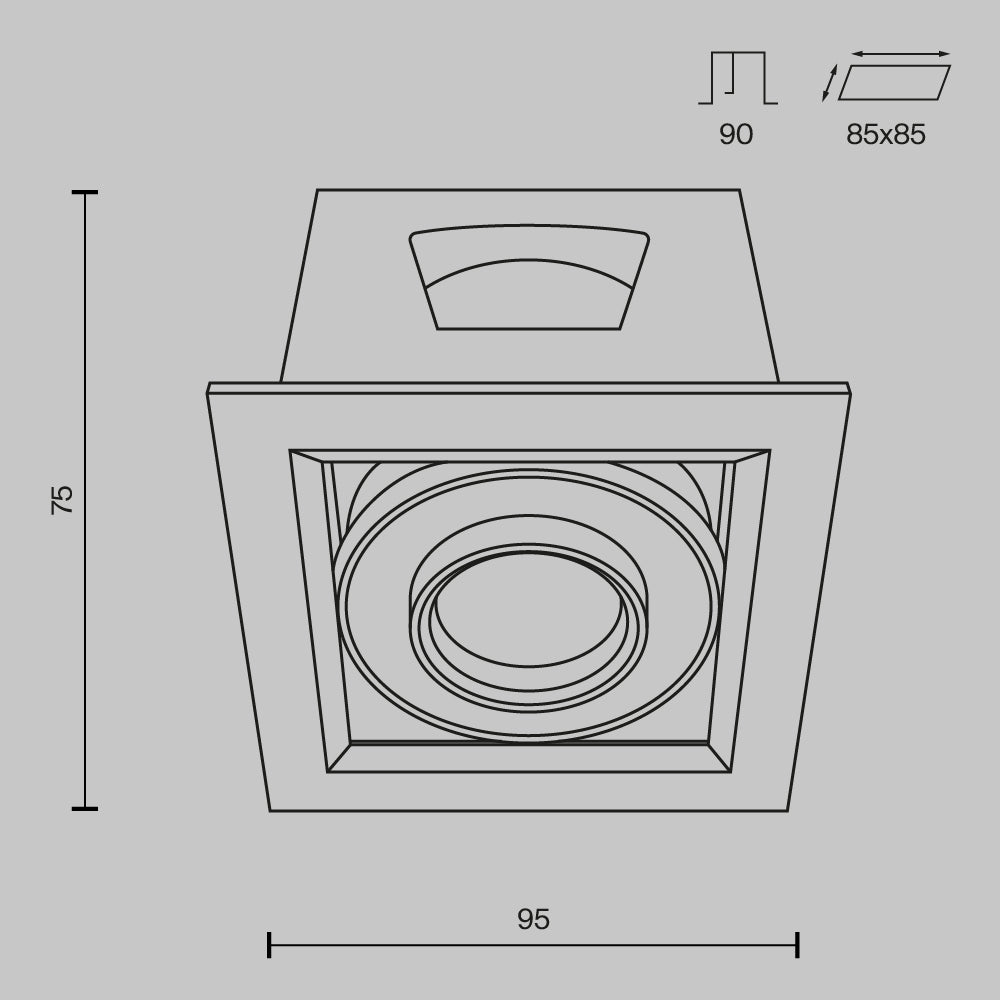 Światło punktowe Technical Metal Modern IP20 x DL093-01-10W3K-B | Czarny