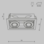 Światło punktowe Technical Metal Modern IP20 x DL093-02-10W3K-B | Czarny