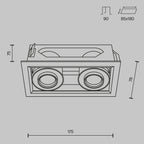 Światło punktowe Technical Metal Modern IP20 x DL093-02-10W3K-W | Biały