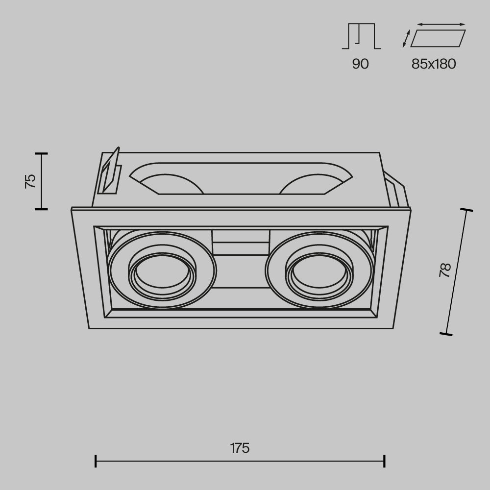 Światło punktowe Technical Metal Modern IP20 x DL093-02-10W3K-W | Biały