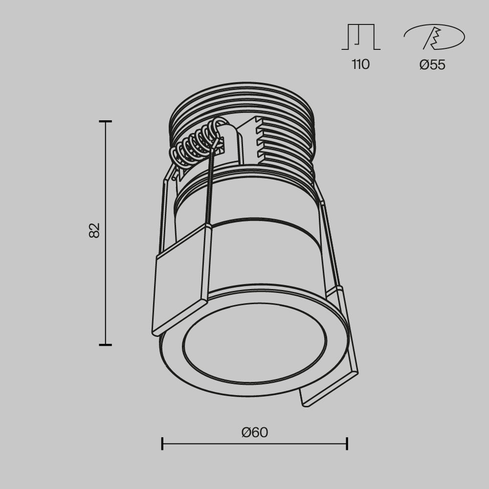 Światło punktowe Technical Minor IP20 x DL089-9W3K-BW | Czarno-biały