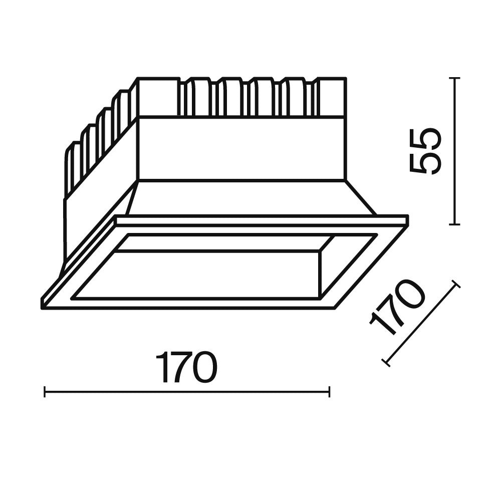 Światło punktowe Technical Okno IP20 x DL054-24W3K-W | Biały