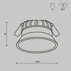 Światło punktowe Technical Okno IP44 x DL055-12W3-4-6K-W | Biały
