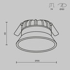 Światło punktowe Technical Okno IP44 x DL055-18W3-4-6K-W | Biały