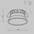 Światło punktowe Technical Okno IP44 x DL055-24W3-4-6K-W | Biały