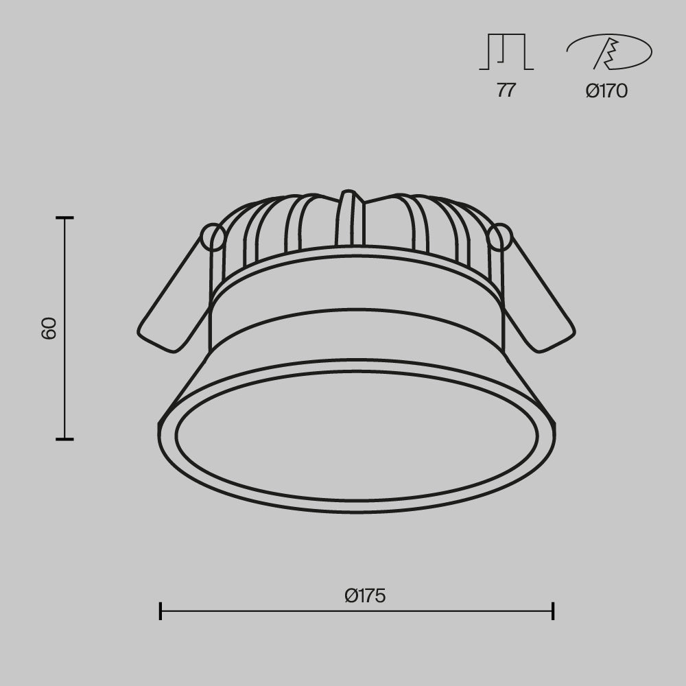 Światło punktowe Technical Okno IP44 x DL055-24W3-4-6K-W | Biały