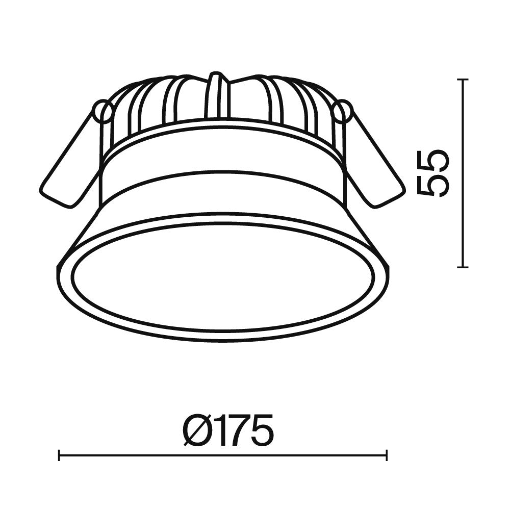 Światło punktowe Technical Okno IP44 x DL055-24W3K-W | Biały
