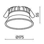 Światło punktowe Technical Okno IP44 x DL055-24W4K-W | Biały