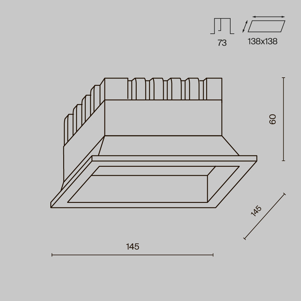 Światło punktowe Technical Okno IP44 x DL056-18W3-4-6K-W | Biały