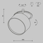 Światło punktowe Technical Onda IP20 x DL024-12W-DTW-B | Czarny
