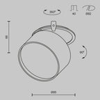 Światło punktowe Technical Onda IP20 x DL024-12W-DTW-BMG | Czarny