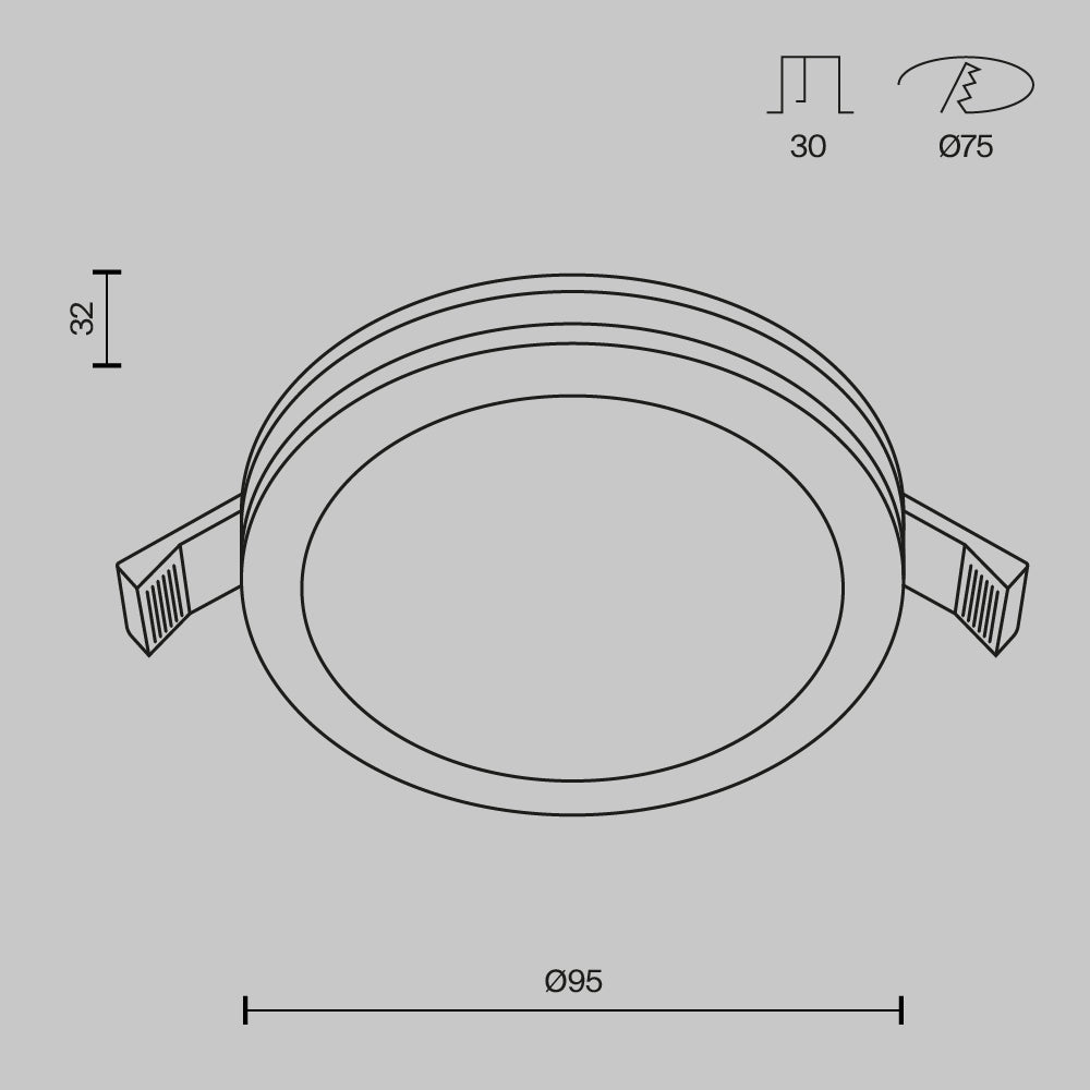 Światło punktowe Technical Phanton IP20 x DL303-L12B | Czarny