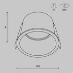 Światło punktowe Technical Reif IP20 1xGU10 DL049-01B | Czarny