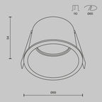 Światło punktowe Technical Reif IP20 1xGU10 DL049-01W | Biały