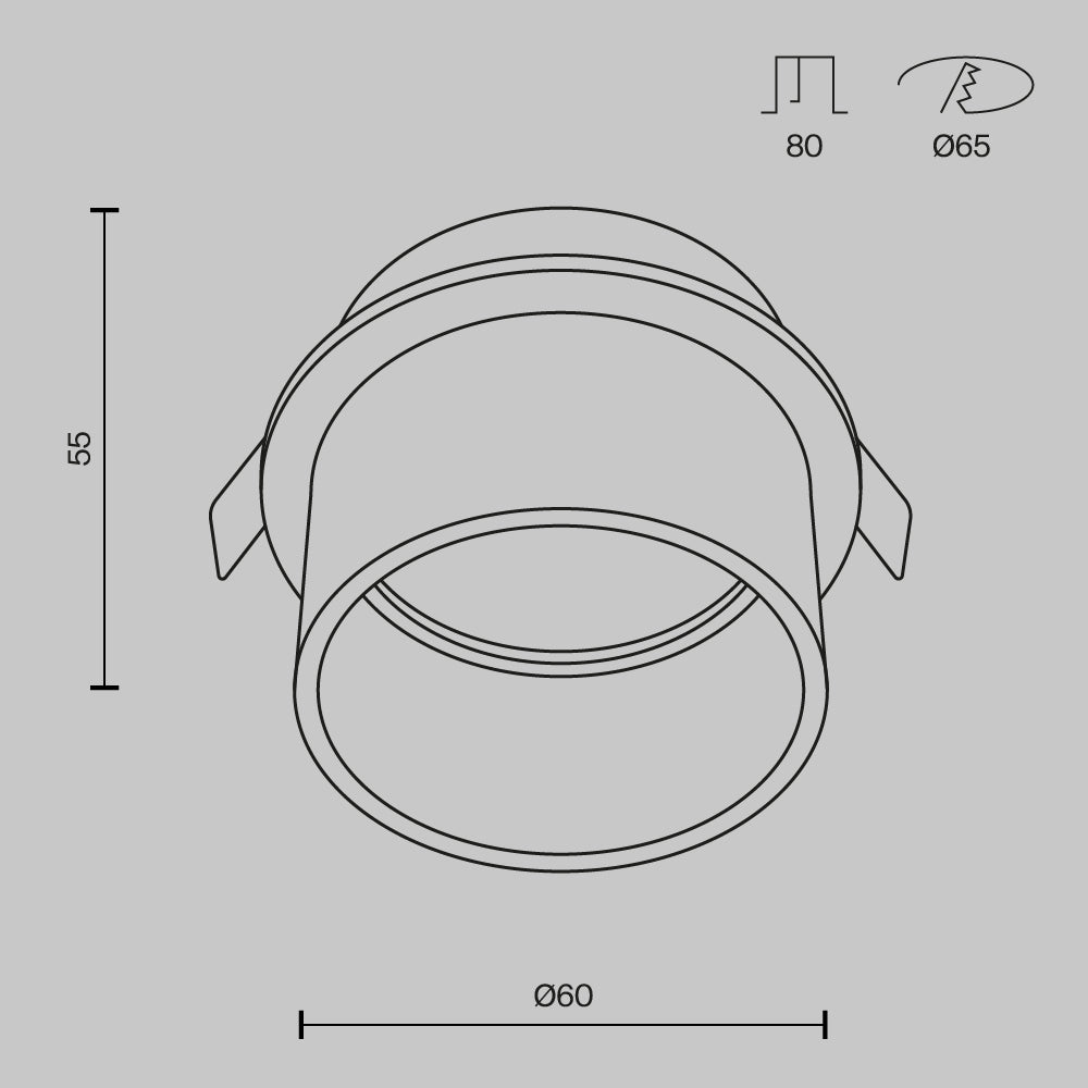 Światło punktowe Technical Reif IP20 1xGU10 DL050-01W | Biały