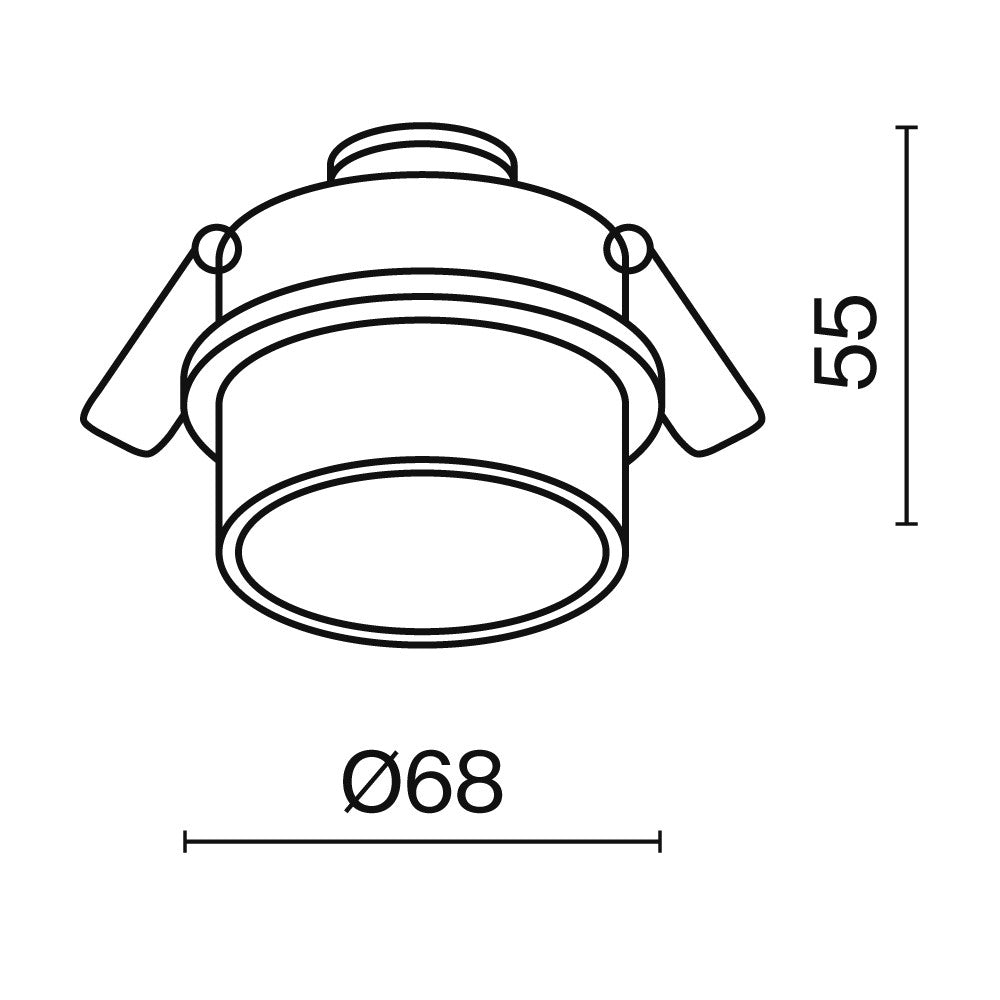 Światło punktowe Technical Reif IP20 1xGU10 DL050-01W | Biały