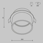 Światło punktowe Technical Reif IP20 1xGU10 DL050-01WG | Biały