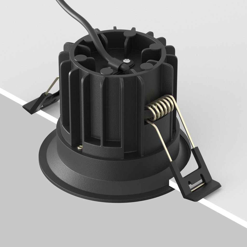 Światło punktowe Technical Round IP20 x DL058-12W3K-B | Czarny