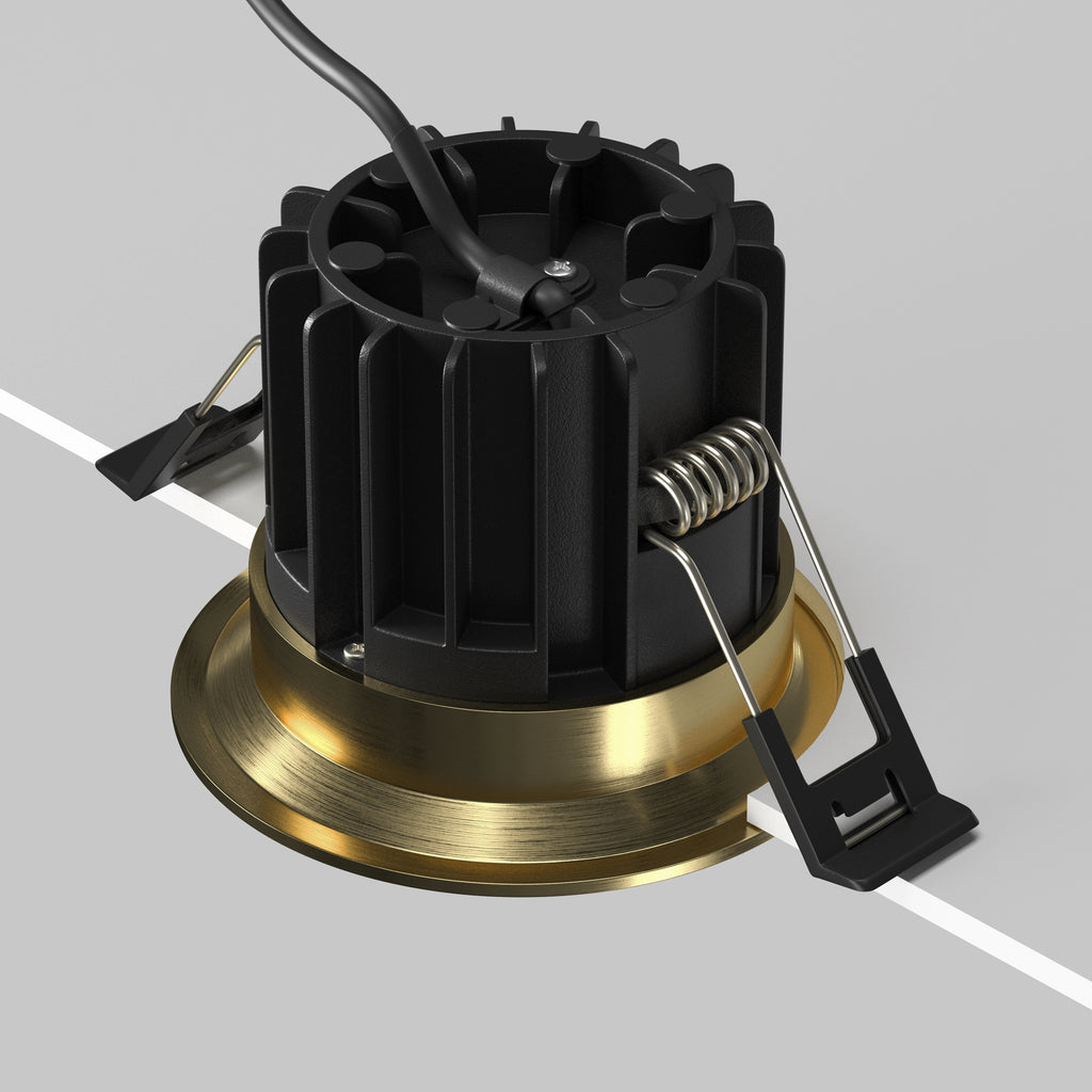 Światło punktowe Technical Round IP20 x DL058-12W3K-BS | Mosiądz