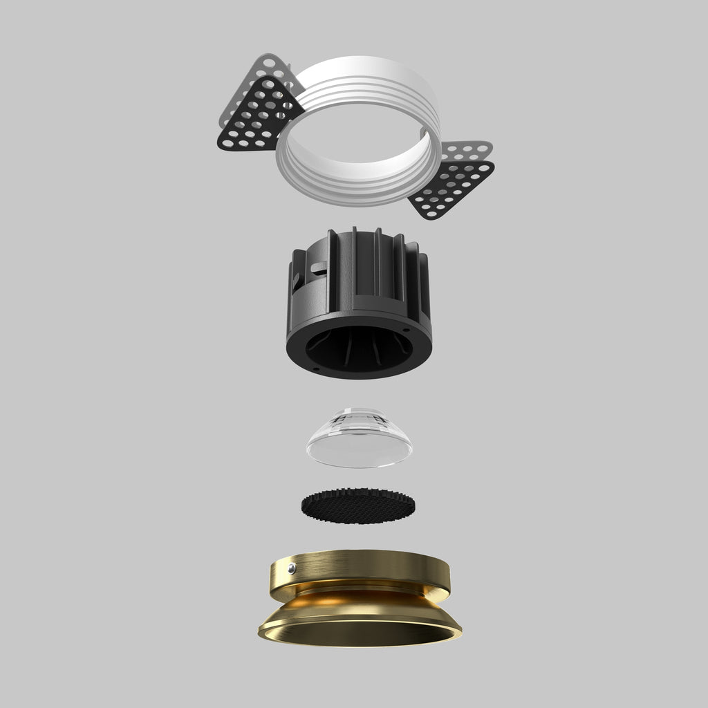 Światło punktowe Technical Round IP20 x DL058-12W3K-TRS-BS | Mosiądz