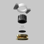 Światło punktowe Technical Round IP20 x DL058-12W3K-TRS-BS | Mosiądz
