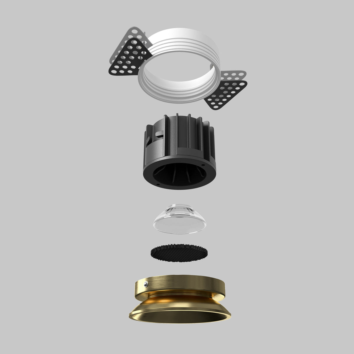 Światło punktowe Technical Round IP20 x DL058-12W3K-TRS-BS | Mosiądz
