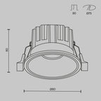 Światło punktowe Technical Round IP20 x DL058-12W3K-W | Biały