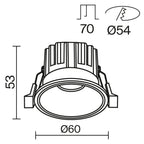 Światło punktowe Technical Round IP20 x DL058-7W3K-BS | Mosiądz