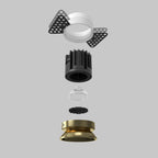 Światło punktowe Technical Round IP20 x DL058-7W3K-TRS-BS | Mosiądz