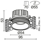Światło punktowe Technical Round IP20 x DL058-7W3K-TRS-W | Biały