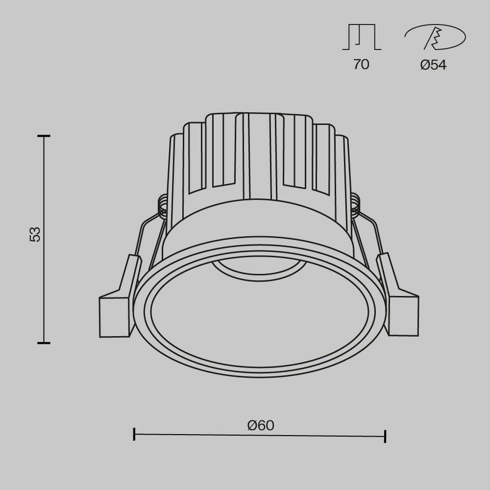 Światło punktowe Technical Round IP20 x DL058-7W3K-W | Biały