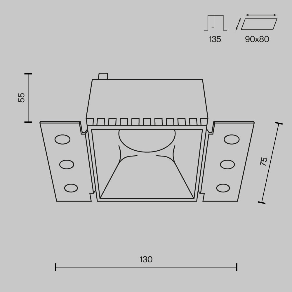 Światło punktowe Technical Share IP20 1xGU10 DL051-01-GU10-SQ-WMG | Biały