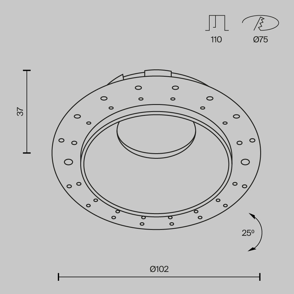 Światło punktowe Technical Share IP20 1xGU10 DL051-U-2WMG | Biały
