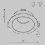Światło punktowe Technical Share IP20 1xGU10 DL053-01WMG | Białe i matowe złoto