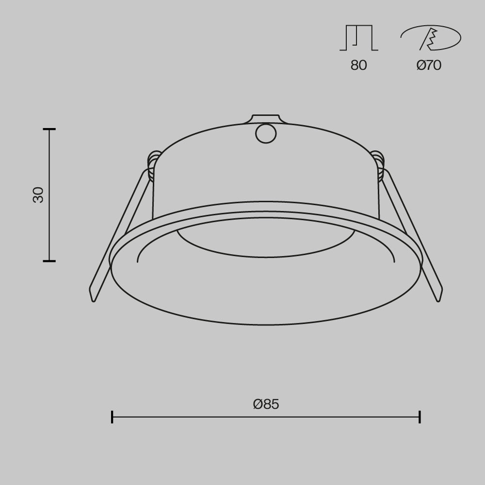 Światło punktowe Technical Slim IP20 1xGU10 DL027-2-01-MG | Matowe złoto