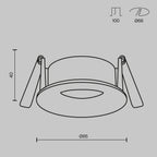 Światło punktowe Technical Slim IP65 1xGU10 DL088-GU10-RD-MG | Matowe złoto