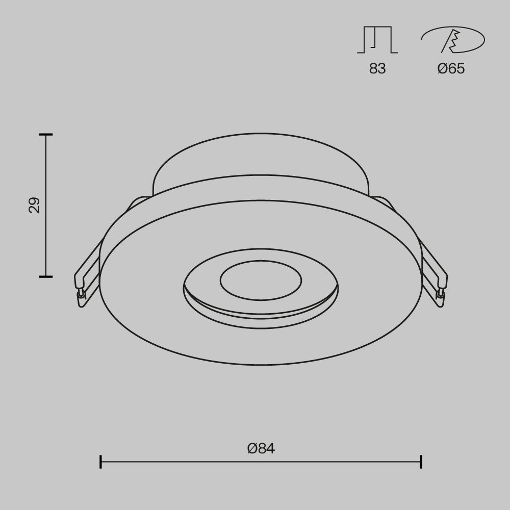 Światło punktowe Technical Stark IP65 1xGU10 DL083-01-GU10-RD-W | Biały