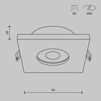 Światło punktowe Technical Stark IP65 1xGU10 DL083-01-GU10-SQ-W | Biały
